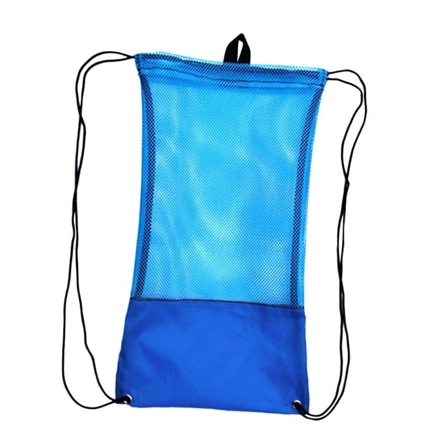 Multi-functional Mesh Bag With Drawstring Shoulder Straps For Scuba Diving, Swimming, Beach, Travel, , S S