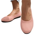 thumbnail image 2 of Womens Casual Shoes Large Size Knit Solid Color Simplicity Soft Sole Round Toe Flat Bottom Slip on Lightweight Comfortable Breathable Mesh Walking Shoes Pink, 2 of 6
