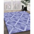 thumbnail image 3 of Ahgly Company Tapis d'Intérieur Lavable en Machine Carré Transitionnel Bleu Ange Bleu, 8 Pieds Carré, 3 of 7