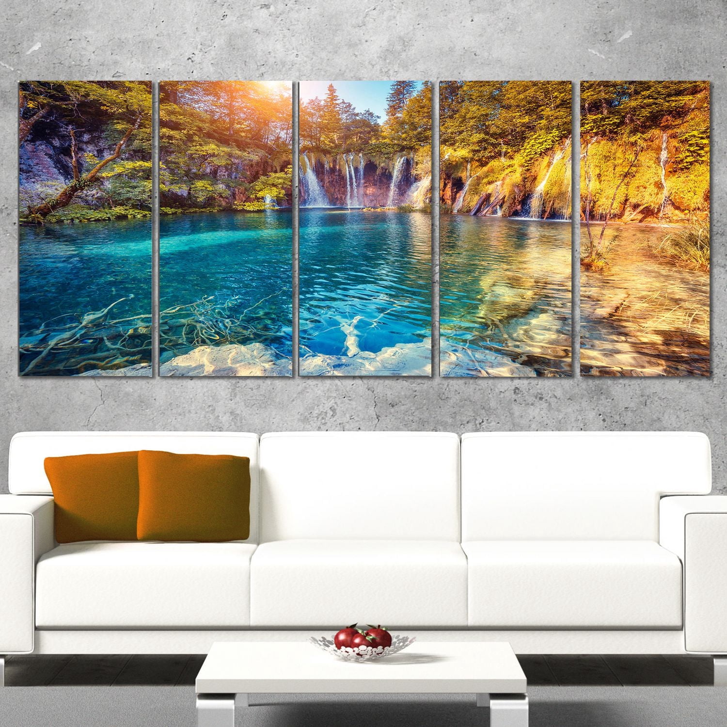 Tableau imprimée sur toile photographie Design Art Eau et soleil