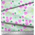 thumbnail image 2 of Soimoi Purple Viscose Chiffon Fabric Floral Decor Fabric Printed BTY 42 Inch Wide, 2 of 3