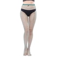 thumbnail image 1 of Penkiiy Bas Résille pour Femmes Chaussettes de Mode pour Femmes Couleur Chaussettes Perforées à la Mode Chaussettes en Filet de Pêche Super Élastiques Chaussettes à Bout Fermé en Maille Collants Verts, 1 of 2