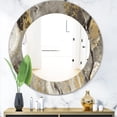thumbnail image 2 of Designart 'Painted Gold Stone' Traditional Mirror - Oval or Round Wall Mirror - 32x32, 2 of 3