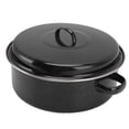 thumbnail image 3 of Roasting Pan, Non Stick Safe  Roaster Pan  For Household For Barbecue For Baked Sweet Potatoes Iron Cover 28cm, 3 of 8