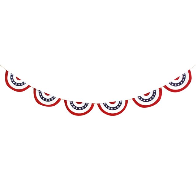 Polyester American Flag Bunting Durable and Fade Resistant for Holiday Decoration Show Patriotism