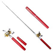 TIMIFIS Fishing Pole 38inch Mini Portable Pocket Aluminum Alloy Fishing Rod Pen RD Christmas Gifts
