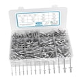 thumbnail image 3 of Rongfmy 500Pcs Rivets Aluminum Steel Open End Rivets with Divider Labeled Case, 3 of 9