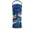 thumbnail image 3 of Thermos Kids Vacuum Insulated Funtainer Water Bottle with Flip Up Straw, 355ml, Sharks, 3 of 5
