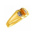 thumbnail image 3 of RYLOS Mens Rings 14K Yellow Gold Classic Design 7X5MM Oval Gemstone & Diamond  Tiger Eye November Birthstone Ring Size 9, 3 of 7