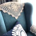 thumbnail image 3 of Square Table Cover Lace Cotton Table Place Mat Dining Pad Cloth Crochet Placemat Cup Mug Tablecloth Tea Coaster Handmade 40/60cm Beige, 3 of 9