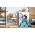 thumbnail image 2 of Ahgly Company Machine Washable Indoor Square Transitional Dark Turquoise Green Area Rugs, 3' Square, 2 of 7