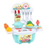 22PC Mini Simulation de la cuisine Jouet de la maison Happy petite vaisselle