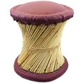 thumbnail image 1 of Natural Geo Tabouret d'Appoint en Moray - Similicuir Bordeaux, 1 of 5