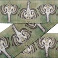 thumbnail image 1 of IBA Indianbeautifulart Green Tribal Elephant Face Animal Printed Ribbon Trim 9 Yards Velvet Fabric Laces For Crafts Sewing Accessories 4 Inches, 1 of 6