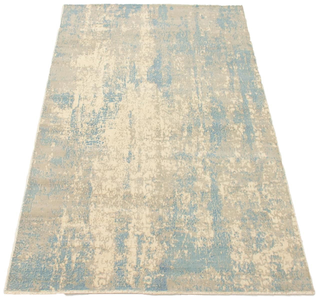 ECARPETGALLERY 5'1" x 7'5" Transitional Galleria Hand-knotted Area Rug for Living Room, Dining Room and Bedroom in Blue