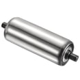 thumbnail image 1 of Uxcell Stainless Steel Gravity Conveyor Roller Transmission Galvanized End Silver 2"x6", 1 of 5