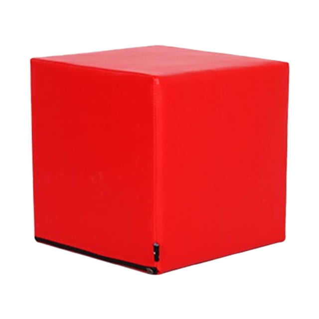 Lipstore Cube Stool Accessories Lounge Brick for Office Dressing Stretching Red