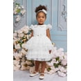 thumbnail image 2 of Pamina Baby Girl White Lace Tulle Flower Girl Dress Formal Party Dress for Infants and Toddlers 6-18 Months, 2 of 6