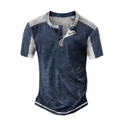 Ketyyh-chn99 Men's T Shirts Solid Color Short Sleeve Tee Men's T Shirt Short Sleeve Crewneck Tee Top Tshirts Regular Blue,2XL