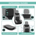 thumbnail image 4 of FH Group Light & Breezy Flat Cloth Car Seat Cover Set For Car Truck SUV Van Gray - Rear, 4 of 5