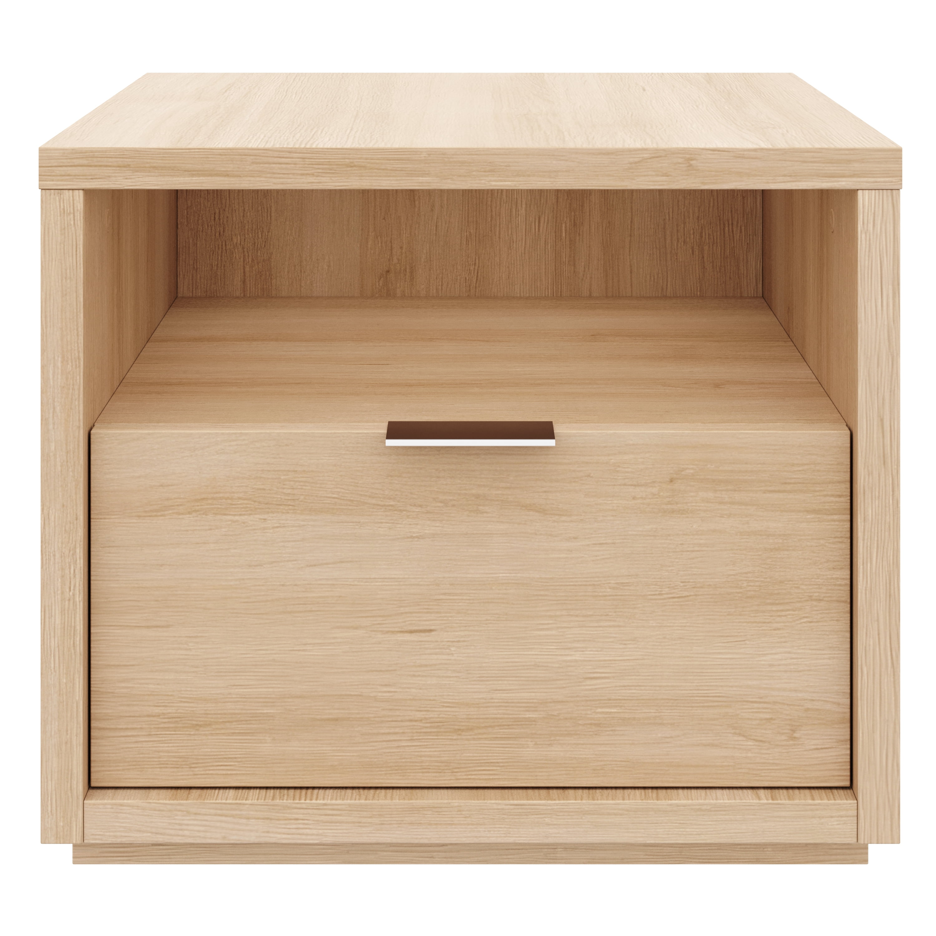 Table de chevet à 1 tiroir Nexera, Chêne blond naturel