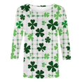 thumbnail image 1 of RXMEKW T-Shirt à Manches 3/4 Imprimé Carnaval pour Femmes Coupe Ample Col Rond Haut pour Usage Quotidien Imitation Soie, 1 of 5