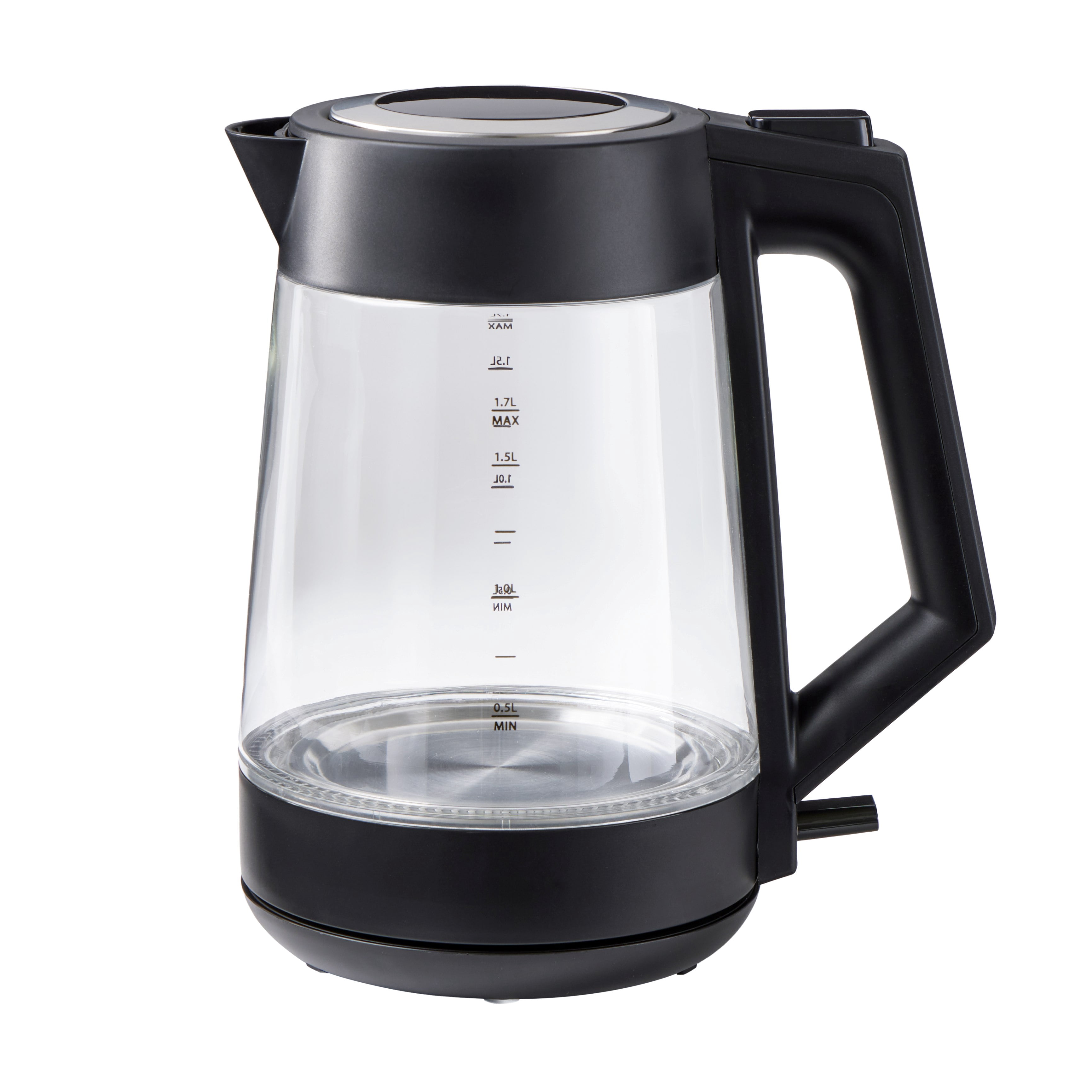 Bouilloire électrique Mainstays 1500 W, 1,7 L, corps en verre, arrêt automatique
