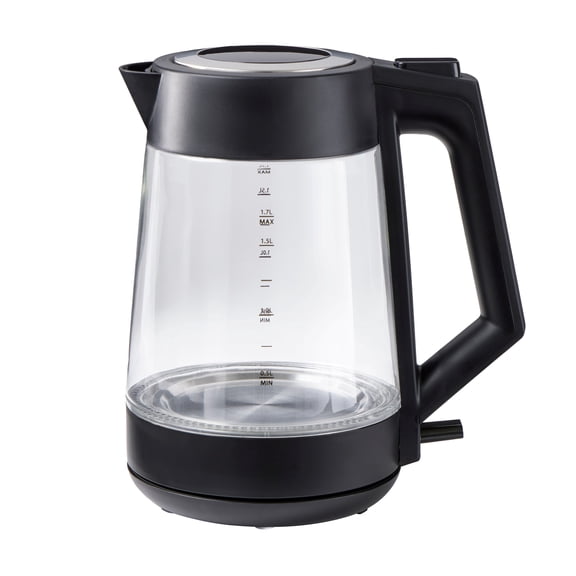 Bouilloire électrique Mainstays 1500 W, 1,7 L, corps en verre, arrêt automatique