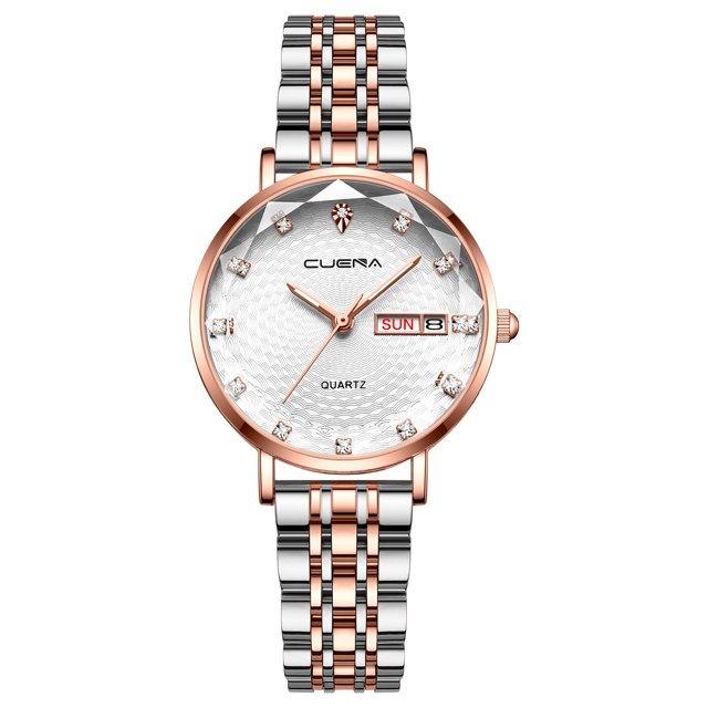 WIFKLSIIPG Ms. Business Steel Belt Watch Calendar Sports Ms. Waterproof Watch