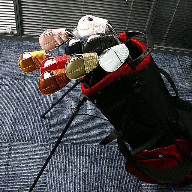 Baohd Golf Head Covers PU Portable Protector for Athlete Travel Golf Training Red Small