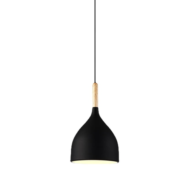 Minimalism Wood Metal Pendant Light, Nordic Style Colorful Pendant Lamp, Modern Farmhouse Pendant Lighting, Pendant Light Fixture for Over Kitchen Island Dining Room Table Entrance