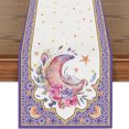 thumbnail image 1 of Ramadan Moon Star Print Seasonal Kitchen Dining Linen Table Runner Washable Family Dining Table Holiday Party Decor Supplies, 1 of 4