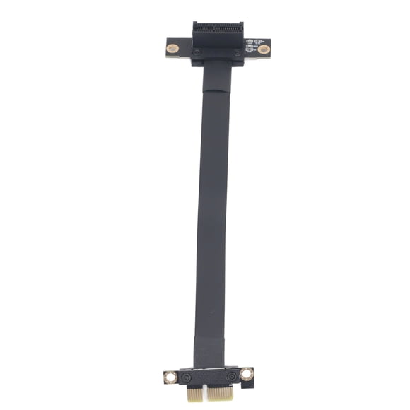 PCI E 3.0 1X To 1X Extension Cable, 20cm 90 Degree Right Angle PCI E 3.0 1X Extender Adapter Gold Plated Contact Immersion Gold Process 8Gbps for Graphics Card