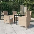 thumbnail image 1 of vidaXL 5 Piece Garden Dining Set with Cushions Beige, 1 of 5