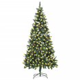 thumbnail image 1 of vidaXL Artificial Pre-lit Christmas Tree with Pine Cones 210 cm, 1 of 5