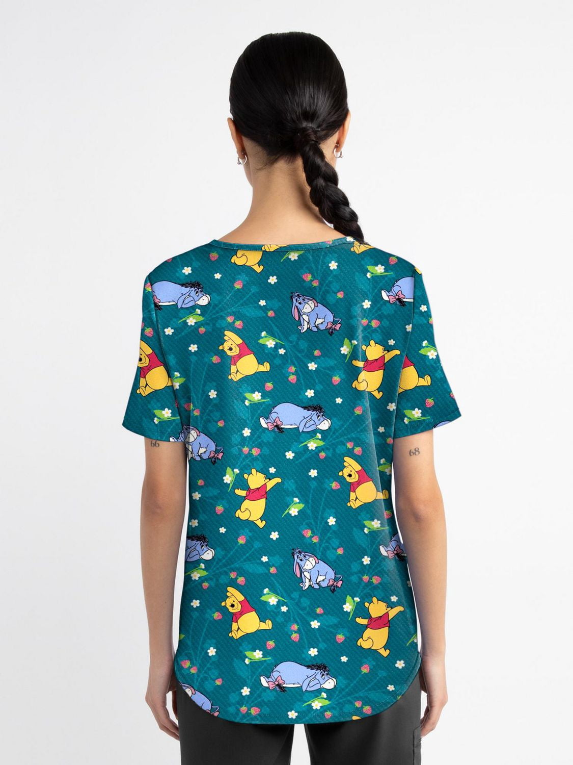 Blouse médicale imprimée Summertime Bliss de la collection Fashion Scrubstar pour femmes, à encolure en V, tailles XS–3XL