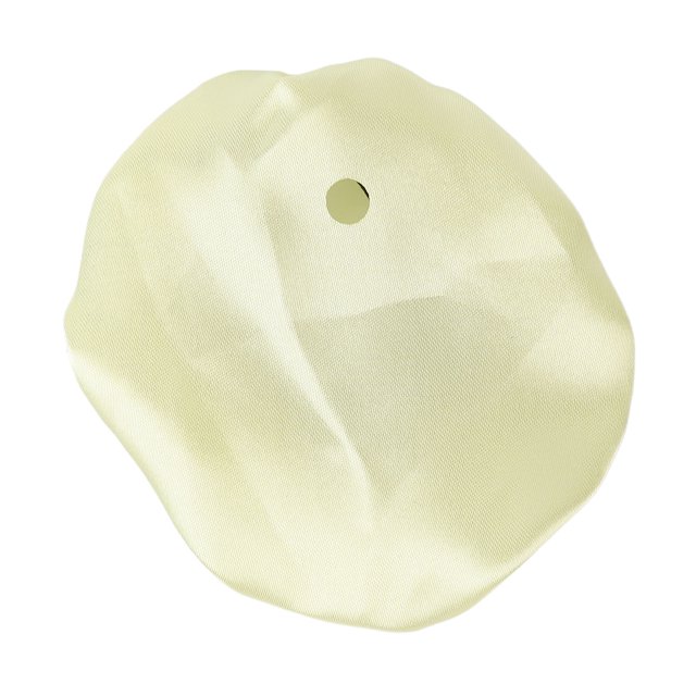 Couverture de Boisson en Tissu, Trou de Paille Boisson Réutilisable Douce Couverture de Prévention Satin Jaune pour KTV