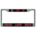 thumbnail image 1 of Cadre de Plaque d'Immatriculation Chrome Peace Love Paws, 1 of 1