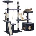 thumbnail image 1 of PawHut 53" Cat Tree Tower with Scratching Posts, Condo, Beds, Dark Grey, 1 of 10
