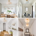 thumbnail image 2 of Bargeni Semi Flush Mount Ceiling Light Fixture,12.5 inch Drum Flush Mount Ceiling Light,Gold Light Fixtures Ceiling Mount,Cream W, 2 of 6
