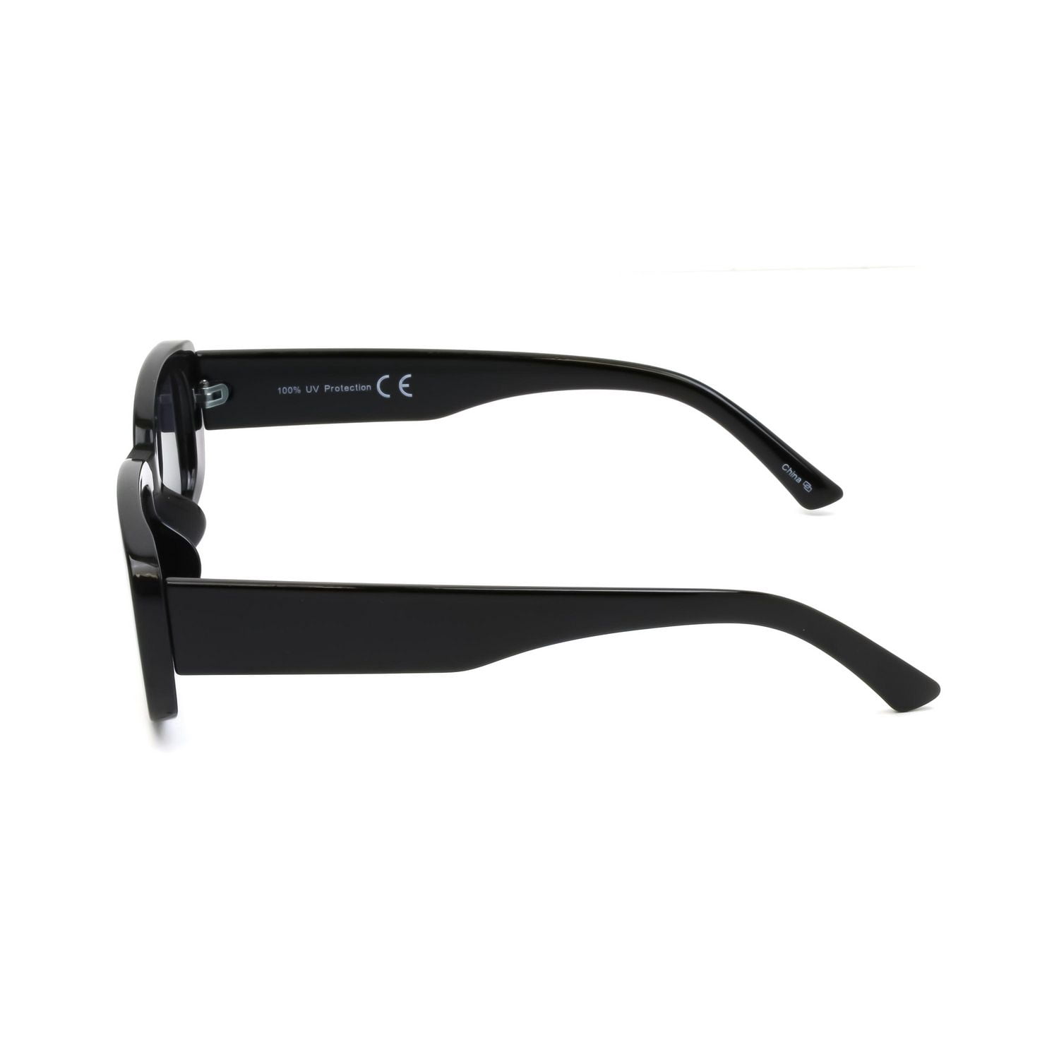 No Boundaries Women's Black Rectangle Sunglasses