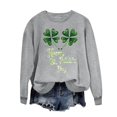 thumbnail image 2 of VKOYWKM Chandails de la Saint-Patrick à Manches Longues, Col Rond, Chandails à Enfiler, Hauts, Graphique « Lucky Four Leaf », Chandails de la Saint-Patty Cadeaux pour Dat, 2 of 5