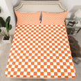 thumbnail image 2 of Erosebridal Plaid Buffalo Sheet Set Full, Orange Checkered Bedding Sets Full Size, Rectangle Room Decor, 4 Pieces, 2 of 7