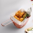 thumbnail image 1 of Gros Rabais! Mini Panier à Frites, Panier de Friture pour Pépites de Poulet, Petit Panier à Collations pour Vaisselle de Table, Support à Collations en Gros pour Fêtes et Événements, 1 of 6
