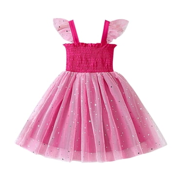 FhsagQ Robes Filles Robes de Noël Taille 7-8 Robe Bouffante pour Tout-Petits Filles Manches Volantées Robe Princesse Unie Robes de Fête de Danse Vêtements Filles Robes de Noël Taille 14-16 Vert Foncé 2-3 Ans