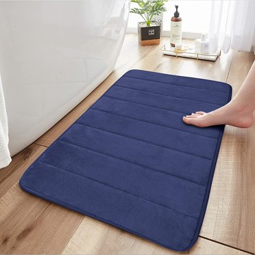 Memory Foam Bath Mat Non Slip Bathroom Rug, Beige Shower Floor Mat Super Absorb Machine Washable, Quick Dry Cozy Velvety Bath Rugs for Bathroom Toilet Bedroom (Beige, 40cm*60cm)