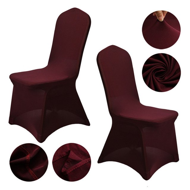 Housse de Chaise Tout Inclus en Polyester Spandex Élastique pour Mariages Banquets et Fêtes