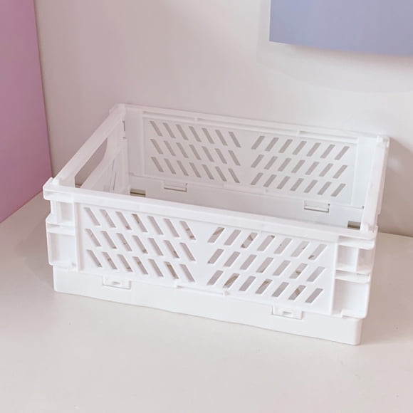 EGNMCR Closet Organizers and Storage, Storage Trunks & Bag Foldable Plastic Storage Basket For Organizing Crates With Handles For Desks And Bedrooms Storage basket