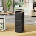 thumbnail image 4 of GloryStar 3-Drawer Lateral File Cabinet with Lock, Heavy Duty Metal Filing Cabinet for Letter/Legal/A4/F4, Space-Saving Vertical Organizer, Easy Assembly, 4 of 9