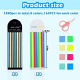 thumbnail image 5 of 1280 Pcs Highlighter Tape,transparent Long Page Markers Tabs,morandi Clear Highlighter Strips Flags, 5 of 5
